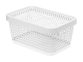 Ящик для хранения с крышкой ПИРУЛА 125х267х183 (белый) IDEA