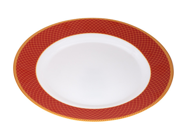 Тарелка обеденная стеклокерамическая, 275 мм, круглая, REGENT RED (Регент рэд), DIVA LA OPALA (Sovrana - фото 1 - id-p183140824