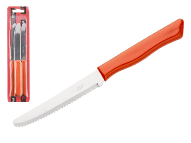 Набор ножей столовых, 3шт., серия PARATY, коралловые оранжевые, DI SOLLE (Супер цена! Длина: 200 мм, длина - фото 1 - id-p183140967