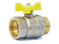 Кран шаровый 3/4" нар.-вн. бабочка (ГАЗ) PN40, LD