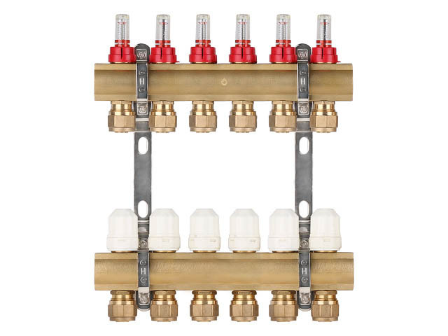 Коллекторная группа AVE777, 6 вых. AV Engineering (PRO серия Для теплого пола и водоснабжения)