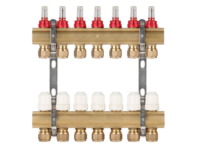 Коллекторная группа AVE777, 7 вых. AV Engineering (PRO серия Для теплого пола и водоснабжения)
