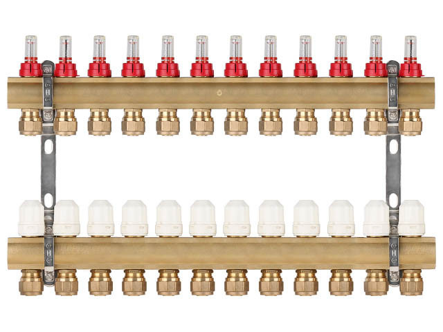Коллекторная группа AVE777, 12 вых. AV Engineering (PRO серия Для теплого пола и водоснабжения)