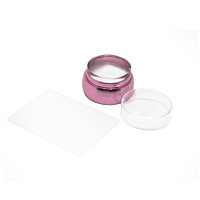 Кристалл Nails, Штамп для стемпинга плоский металлический розовый