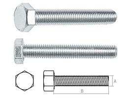 Болт М8х80 мм шестигр., цинк, кл.пр. 8.8, DIN 933 (25 кг) (STARFIX)