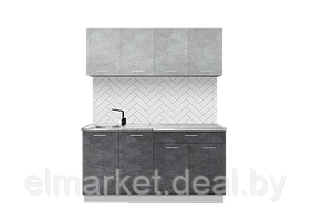 Готовая кухня Артём-Мебель Лана СН -113 (ДСП) 1,6 м бетон спаркс лайт / бетон спаркс