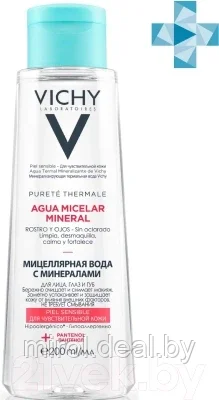 Мицеллярная вода Vichy Purete Thermale с минералами для чувствит. кожи лица глаз и губ - фото 2 - id-p183170866