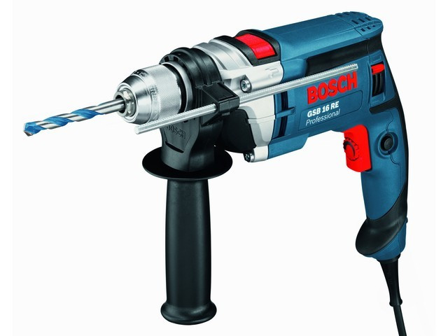 Дрель ударная BOSCH GSB 16 RE в чем. (750 Вт, патрон БЗП, 1 скор.) - фото 1 - id-p183193717