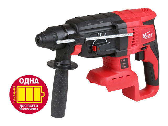 Аккум. перфоратор WORTEX CRH 1824-2 в кор. ALL1 XLT SOLO БЕСЩЕТ., 18 В, 2.6 Дж, 26 мм