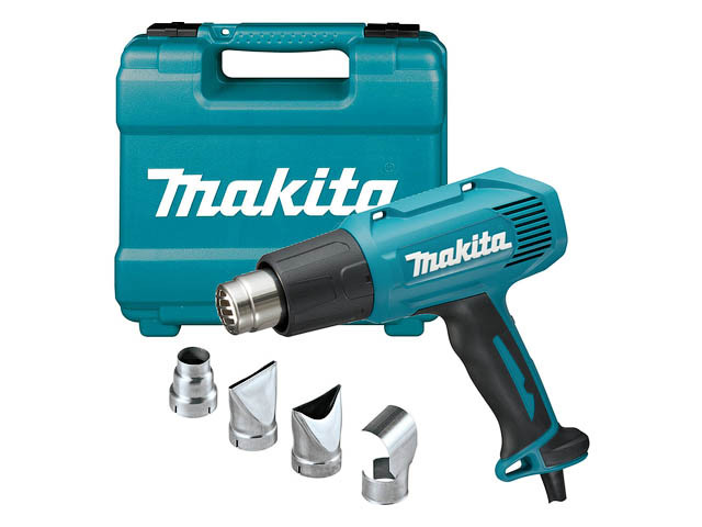 Термовоздуходувка MAKITA HG 5030 K в чем. + набор сопл (1600 Вт, 2 скор., 350-500 °С, ступенч. рег.) - фото 1 - id-p183194288