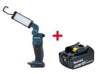 Аккум. фонарь MAKITA DML 801 + АКЦИЯ (1 аккумулятор) (14.4/18.0 В, акк. 3.0 А/ч, 240 Лм, вес 0.78 кг)