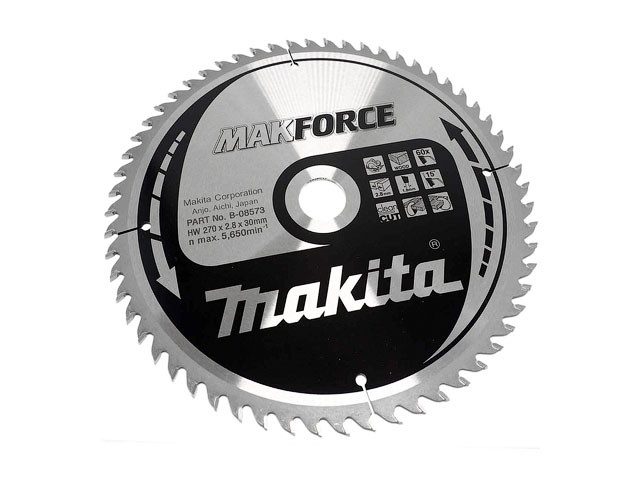 Диск пильный 270х30 мм 60 зуб. по дереву MAKFORCE MAKITA