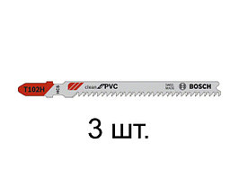 Пилка лобз. по пластику T102H (3 шт.) BOSCH (пропил прямой, тонкий, аккуратный и чистый рез)