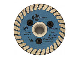 Алмазный круг 65 мм М14 по керамике Turbo hot press (с фланцем под УШМ) (Trio-Diamond)