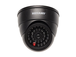 Муляж камеры внутренней, купольная с вращающимся объективом (черная) REXANT