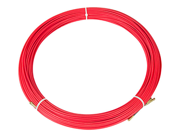 Протяжка кабельная (мини УЗК в бухте), стеклопруток, d=3,5 мм 50 м красная (REXANT) - фото 1 - id-p183246916