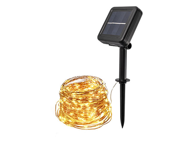 Светильник садовый на солнечной батарее SLR-G03-200Y ФАZА (нить, желт. 200 LED) - фото 1 - id-p183249947