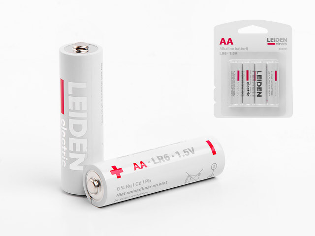 Батарейка AA LR6 1,5V alkaline 4шт. LEIDEN ELECTRIC