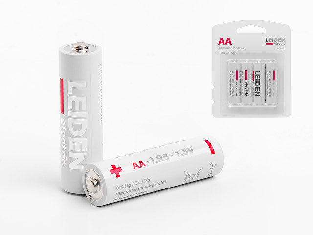 Батарейка AA LR6 1,5V alkaline 4шт. LEIDEN ELECTRIC - фото 1 - id-p183248765