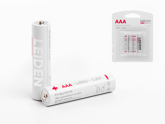 Батарейка AAA LR03 1,5V alkaline 4шт. LEIDEN ELECTRIC