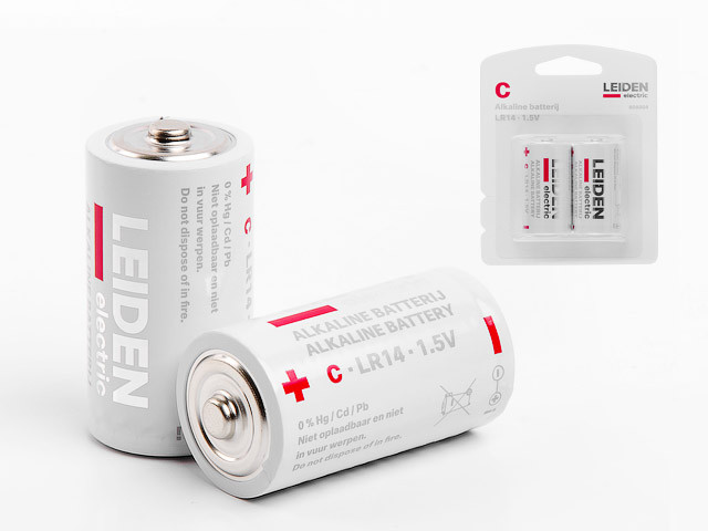 Батарейка C LR14 1,5V alkaline 2шт. LEIDEN ELECTRIC - фото 1 - id-p183248767