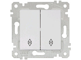 Выключатель проходной 2-клав. (скрытый, без рамки, винт. зажим) белый, RITA, MUTLUSAN (10 A, 250 V, IP 20)