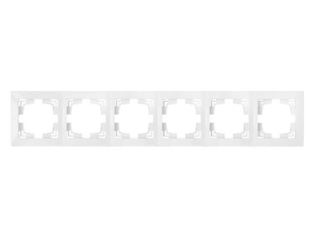 Рамка 6-местная белая, Уют, Bylectrica - фото 1 - id-p183246448