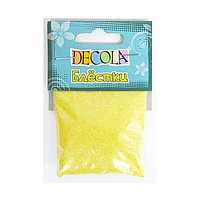 Декоративные блёстки "Decola", размер 0,3 мм, 20г (жёлтый радужный)