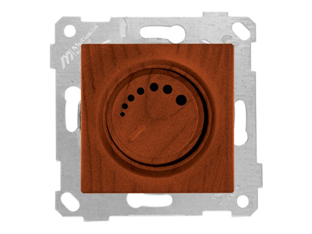 Выключатель поворотный (диммер) (скрытый, без рамки, винт. зажим, 600Вт) вишня, RITA, MUTLUSAN (220VAC, 60 - - фото 1 - id-p183249241