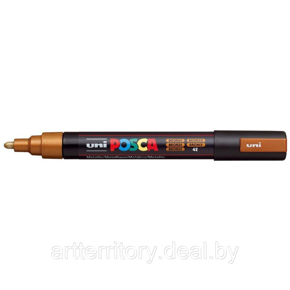 Маркер на водной основе Mitsubishi Pencil POSCA, 1.8-2.5мм. (пулевидный наконечник) (бронза) - фото 1 - id-p183259592