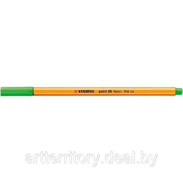 Ручка-линер STABILO Point 88 (флуоресцентный зелёный) - фото 1 - id-p183272659