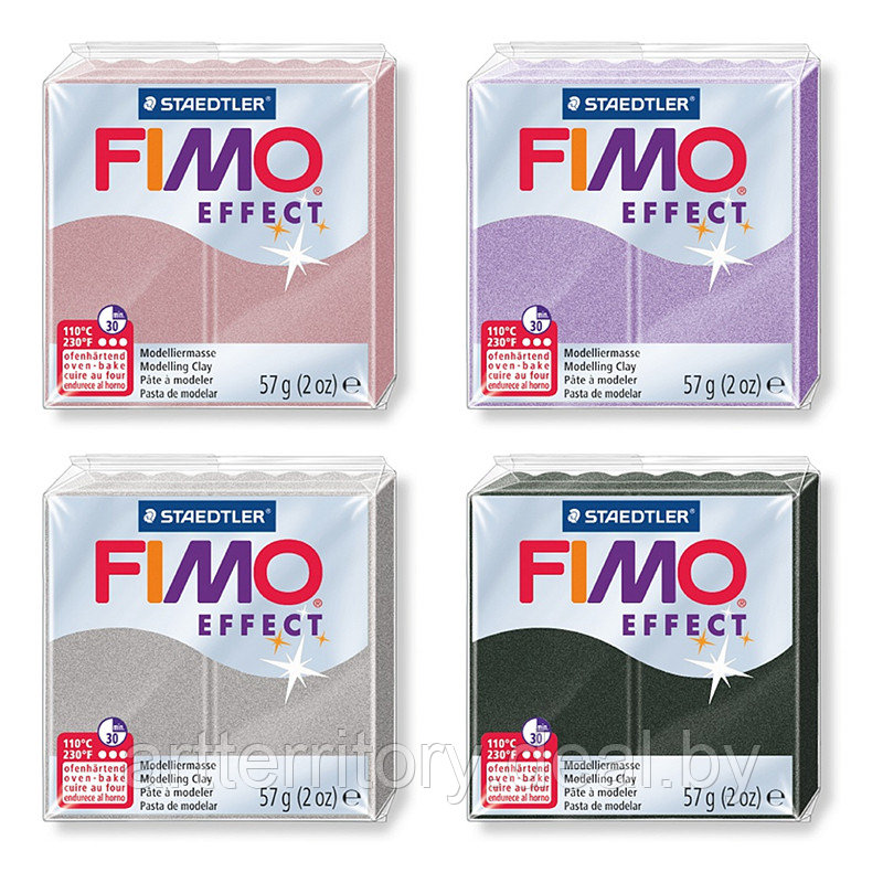 Паста для лепки FIMO Effect перламутровая, 57гр (8020-607 сиреневый жемчужный) - фото 2 - id-p183262670