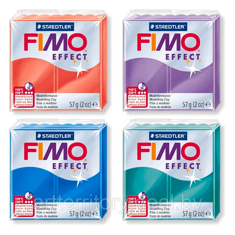 Паста для лепки FIMO Effect полупрозрачная, 57гр (8020-604 фиолетовый полупрозрачный) - фото 2 - id-p183262672