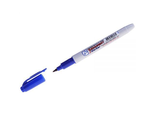 Маркер перманентный Crown "Multi Marker Super Slim" синий, пулевидный (толщ. линии 1.0 мм. Цвет синий) (CROWN