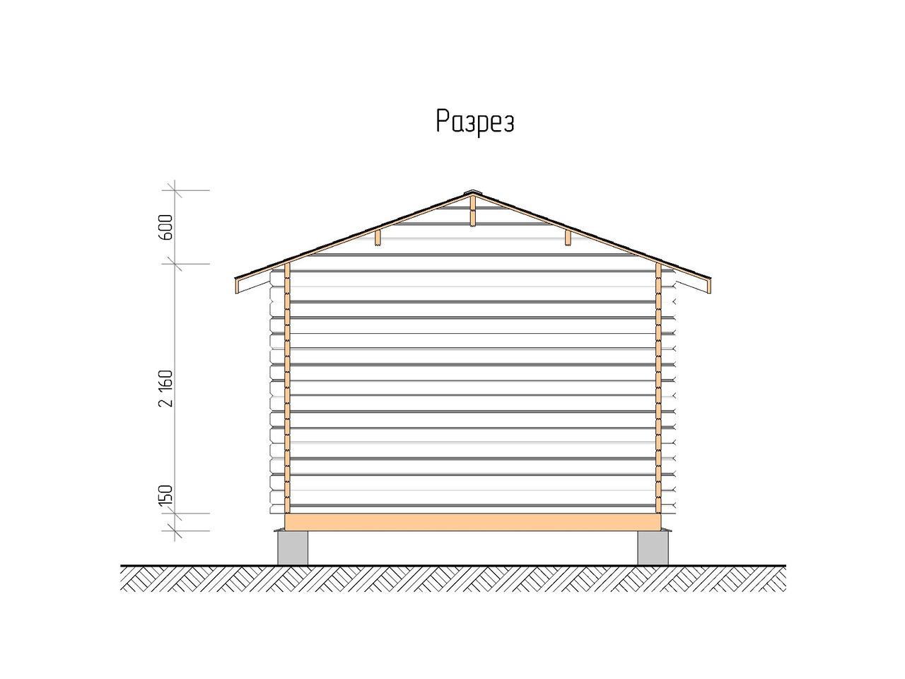 Дачный домик из бруса 3,5х7,5м (ДСВ 3,5х5 тп), с верандой 2,5м. - фото 3 - id-p108474492
