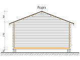 Дом дачный из бруса 5,0х7,5м (ДСН 5х6 тп), с навесом 1,5м., фото 3