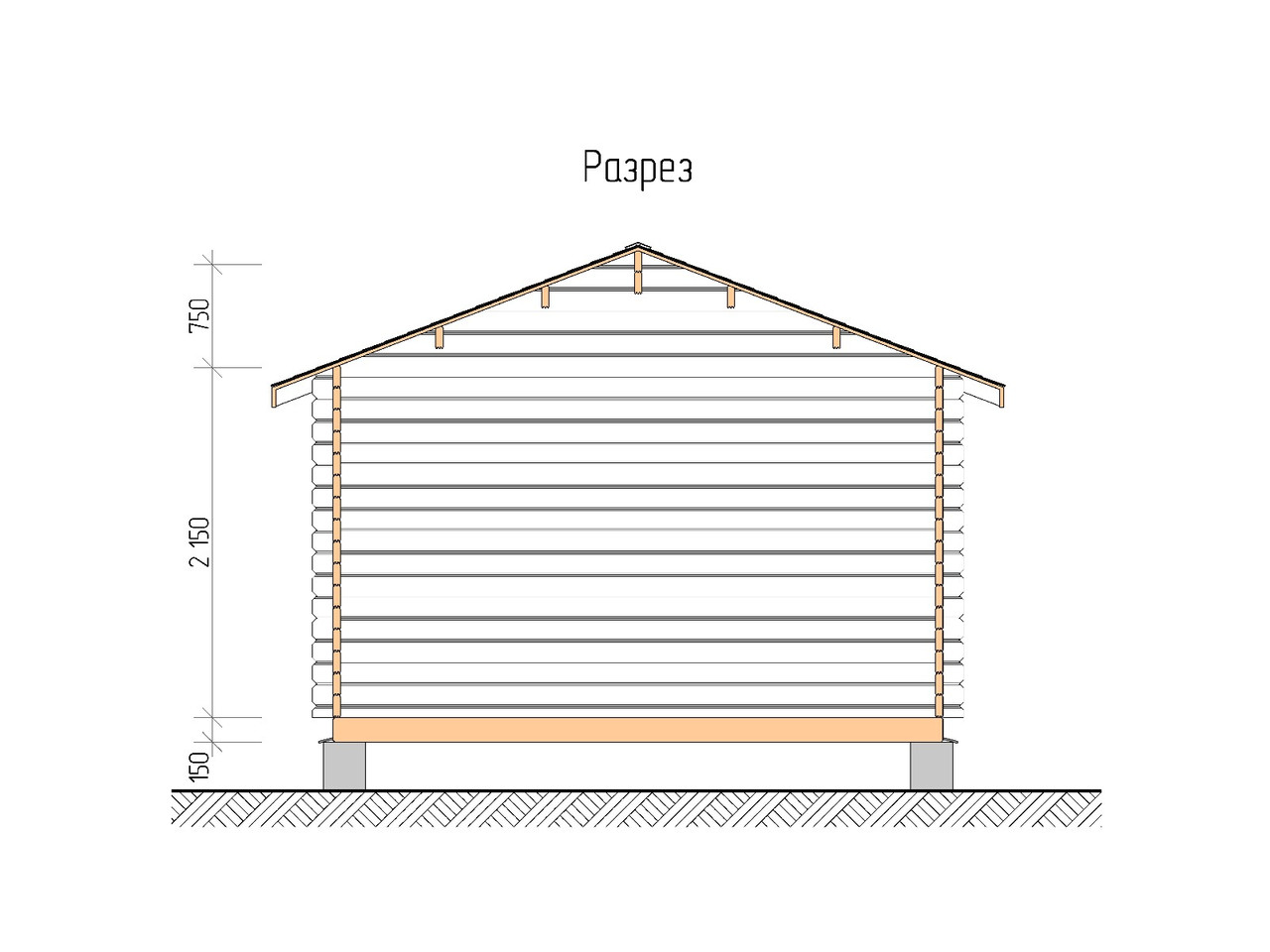 Дачный домик из бруса 4,0х6,3м (ДСК 4х5 тп), с навесом и крыльцом - фото 4 - id-p108280828