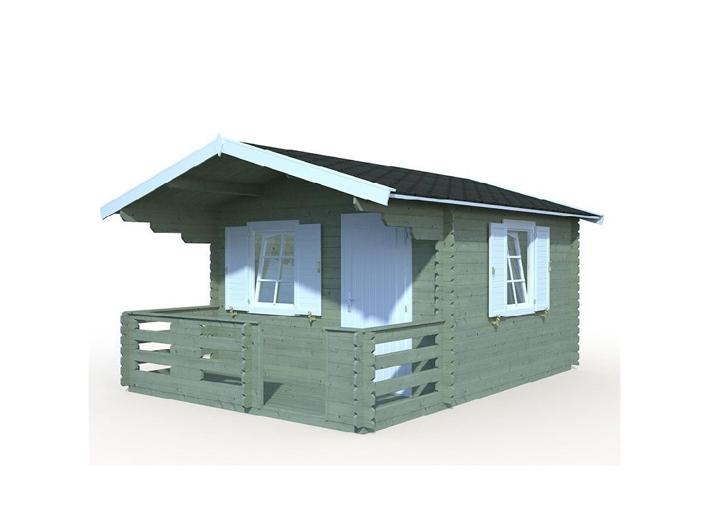 Дачный домик из бруса 3,0х7,3м (ДСК 3х6 тп), с навесом и крыльцом - фото 6 - id-p108280830