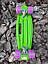 Penny board пенниборд принт скейтборд зеленый , высокопрочный пластик, колеса PVC светящиеся, крепление алюм., фото 2