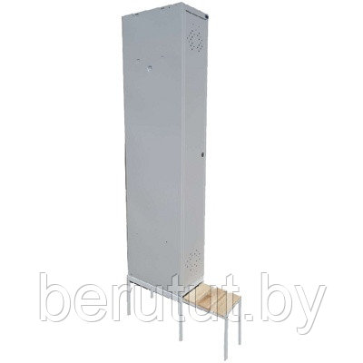 Шкаф для раздевалок / Шкаф металлический для раздевалок ПРАКТИК LS-01 с выдвижной скамейкой ЛДСП - фото 1 - id-p183305113