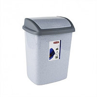 Контейнер для мусора DOMINIK 10L - REFUSE BIN SWING - ASS591, серый люкс/гранит, пластик.