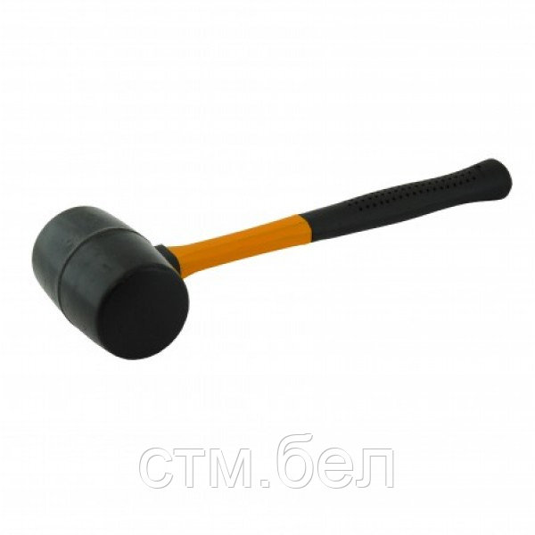 Киянка (молоток резиновый черный) с фиберглассовой ручкой 90мм - фото 1 - id-p114479833