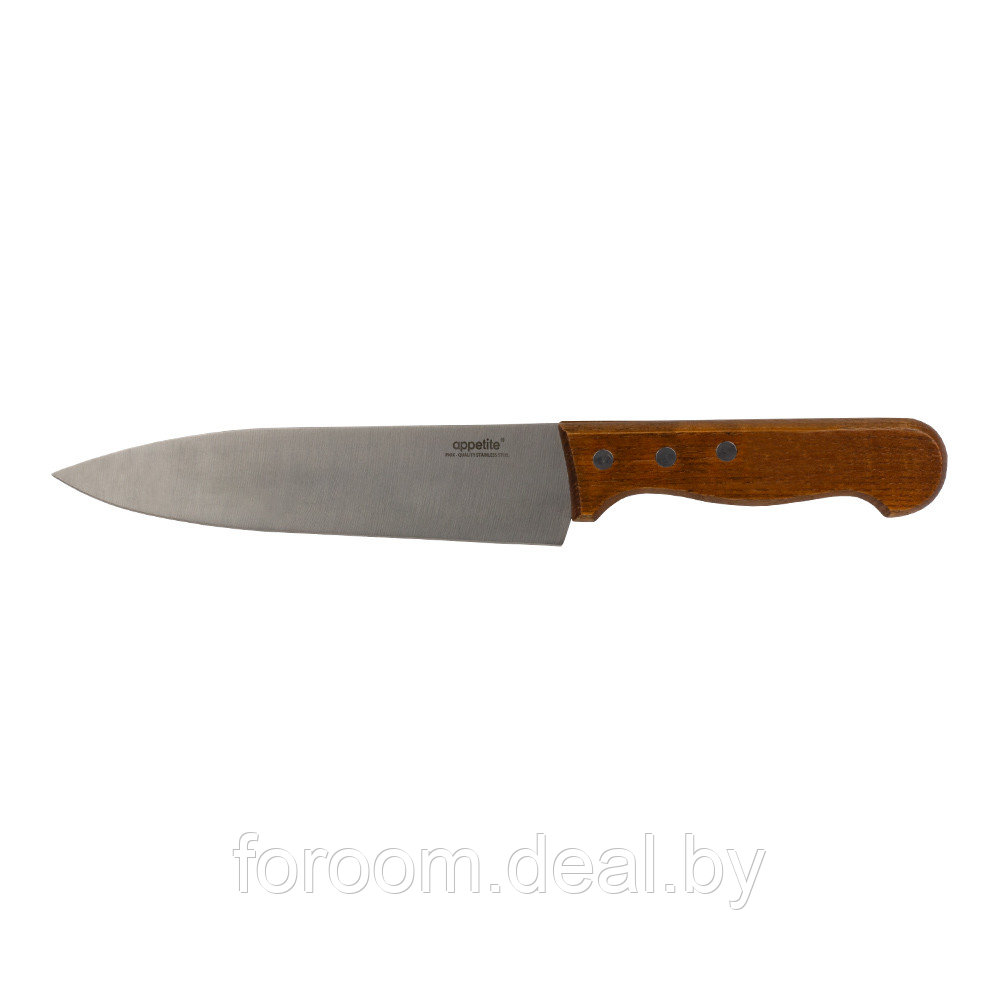 Нож поварской 17,5/30,5 см с деревянной ручкой Appetite C233/С230 - фото 1 - id-p183309424