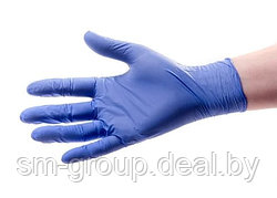 Перчатки нитриловые неопудренные одноразовые ALDENA, р-р L, 100 шт./уп, голубые, NRB32