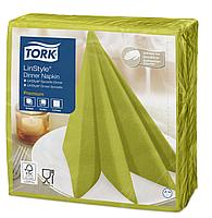 Салфетка для ужина Tork Premium LinStyle® фисташкового цвета