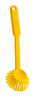 Щетка круглая HAUG BÜRSTEN с длинной ручкой, жесткая, 255 мм, желтая