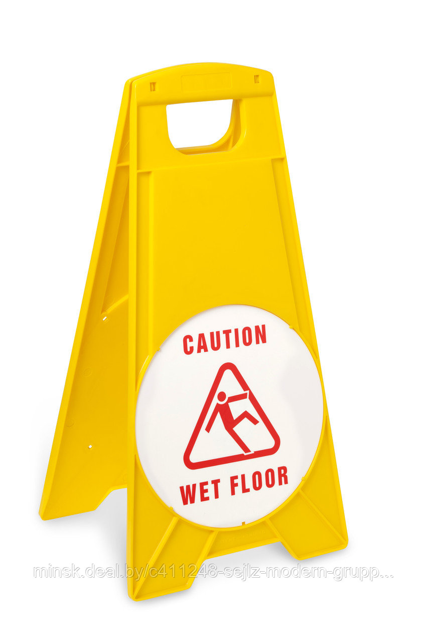 Знак (диск) к знаку предупреждающему "CAUTION-WET FLOOR" - фото 1 - id-p183317316