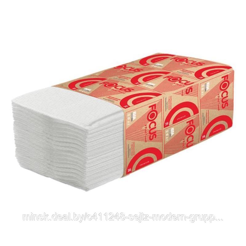 Полотенца бумажные FOCUS PREMIUM 5049977 V-сложения 2-сл, 23х23 см, 200шт - фото 1 - id-p183317347
