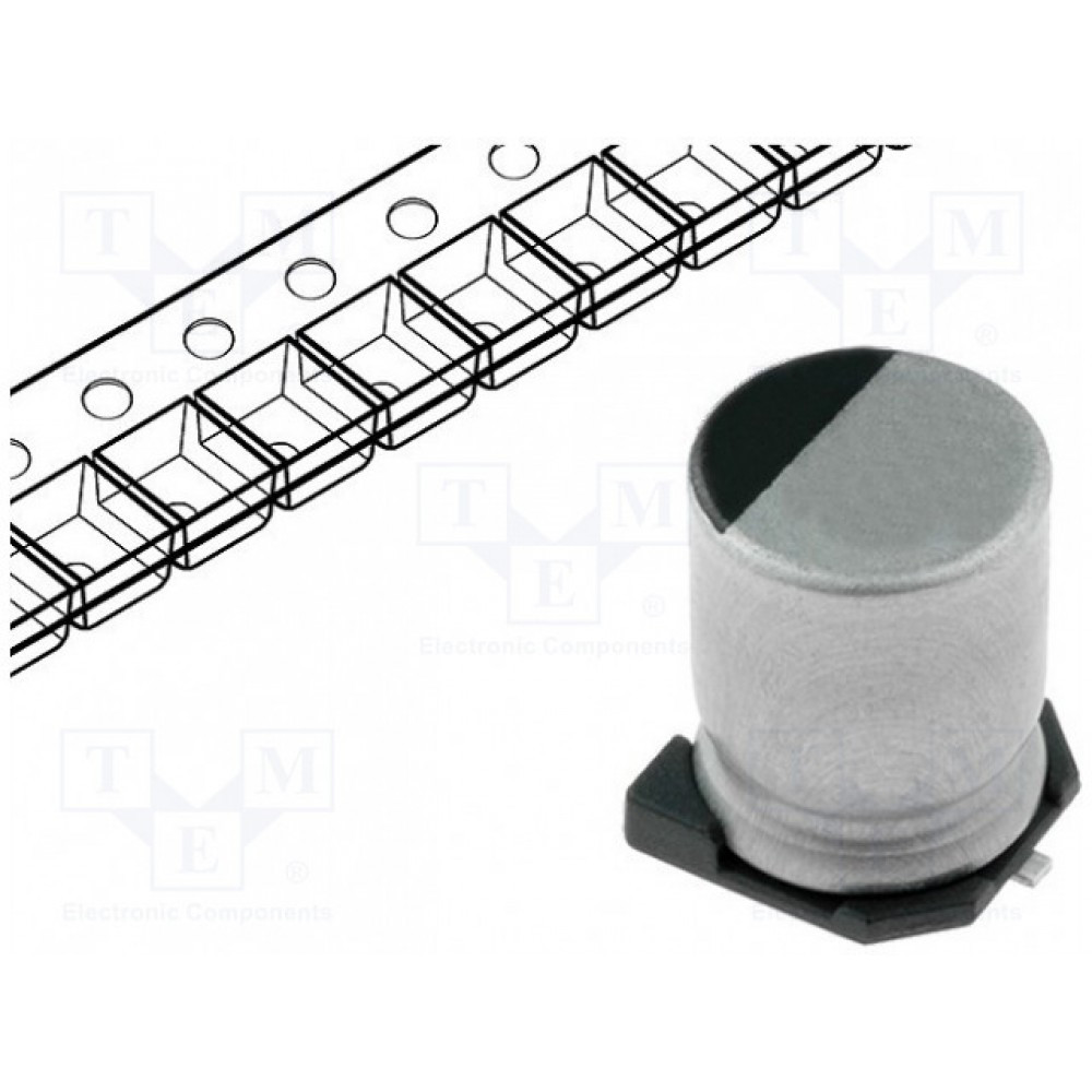 Конденсатор электролитический SMD SAMWHA RC1C337M10010VR (RC1C337M10010VR)