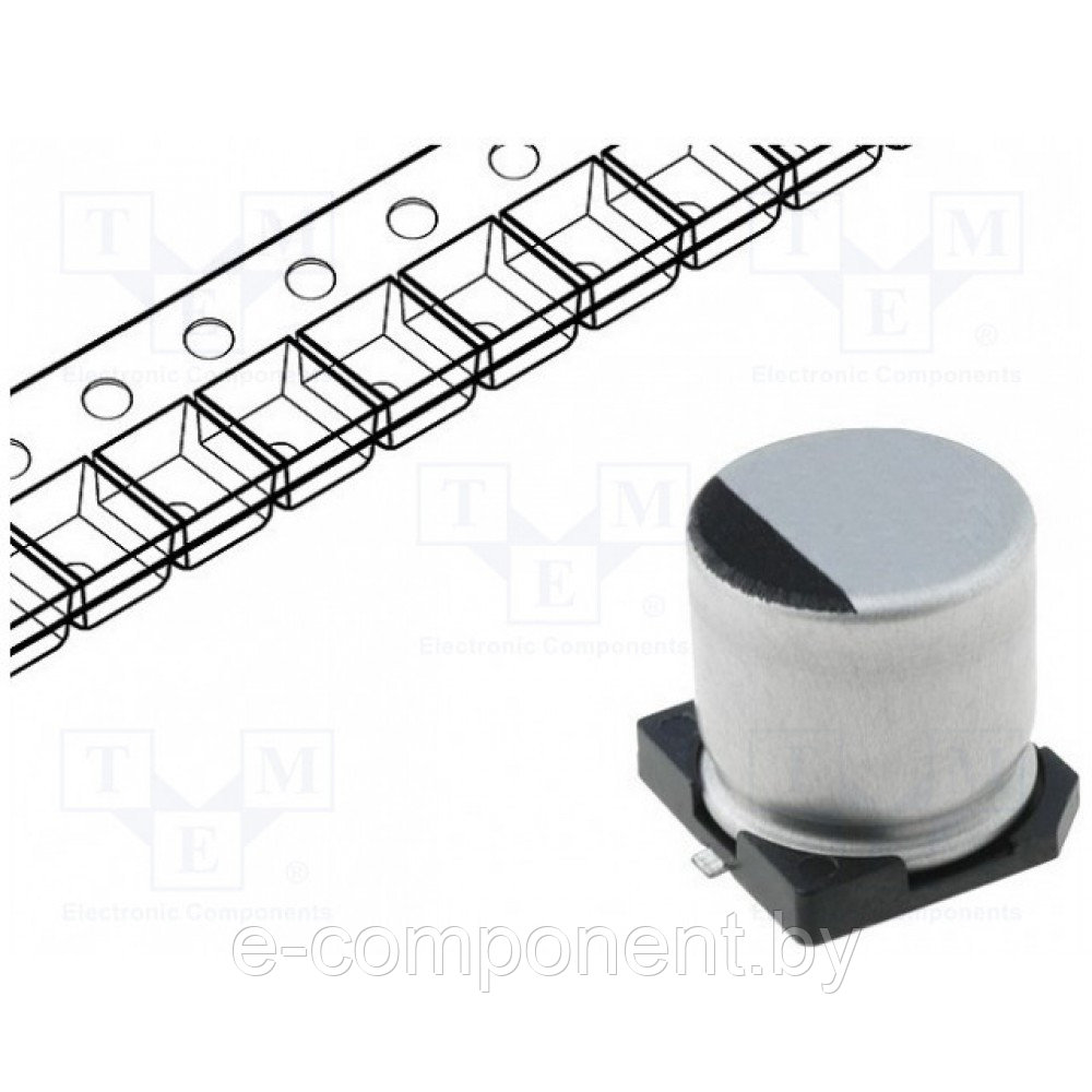 Конденсатор электролитический SMD SAMWHA SC1E107M0806BVR (SC1E107M0806BVR)